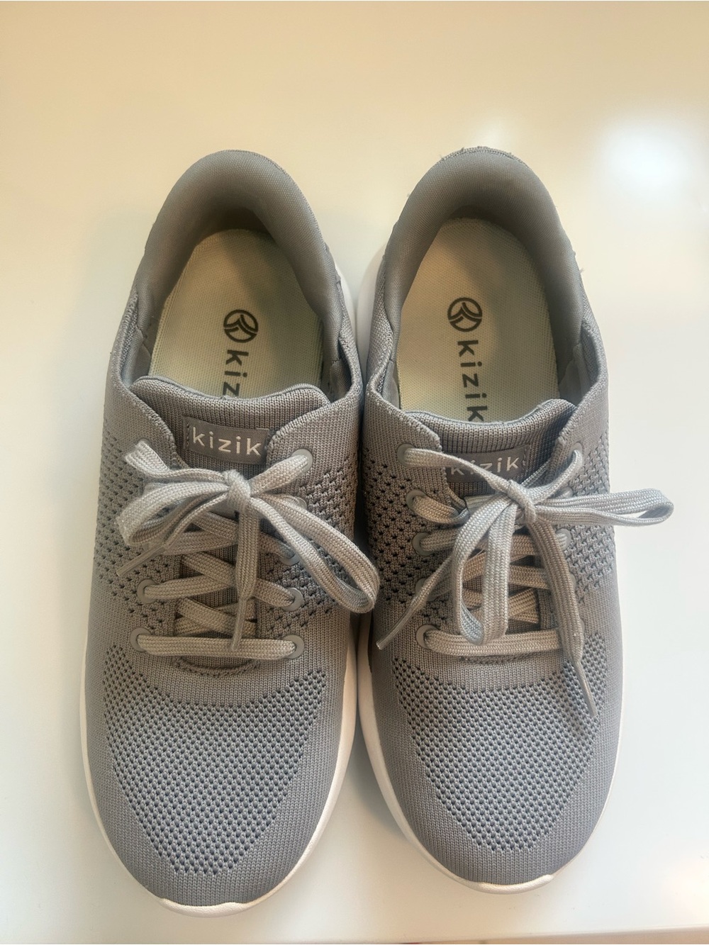 Kizik Madrid Eco Knit Hands Free Sneakers Gray Men’s 7.5 Women’s 9 EUC